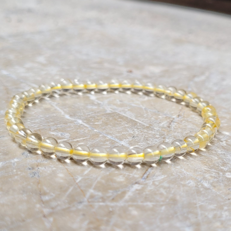 bracelet citrine 4mm