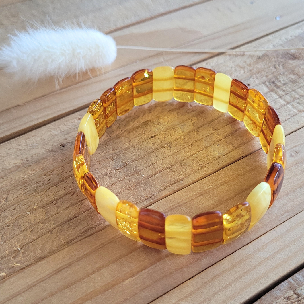bracelet manchette en ambre