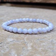 Charger l&#39;image dans la galerie, Bracelet Calcédoine Perles 6 mm
