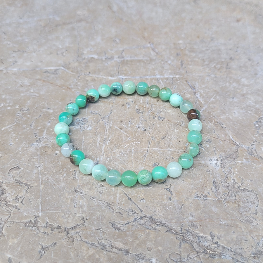 bracelet en  chrysoprase