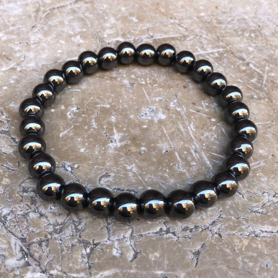 Bracelet Hématite 10 mm très grande taille