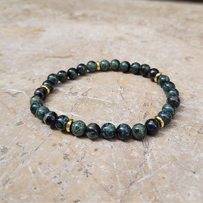 Bracelet Jaspe Kambaba 6mm / Grand Poignet Femme
