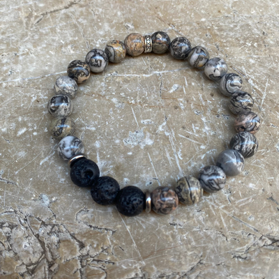Bracelet Jaspe Paysage Grande Taille