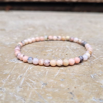 Bracelet Opale Rose 4 mm