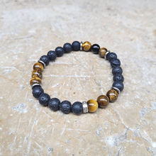 Charger l&#39;image dans la galerie, bracelet de protection homme pierres naturelles
