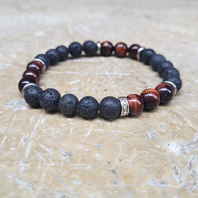 Bracelet Pierre de Lave Œil de Taureau