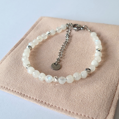 Bracelet Pierre de Lune facetté Bella Luna