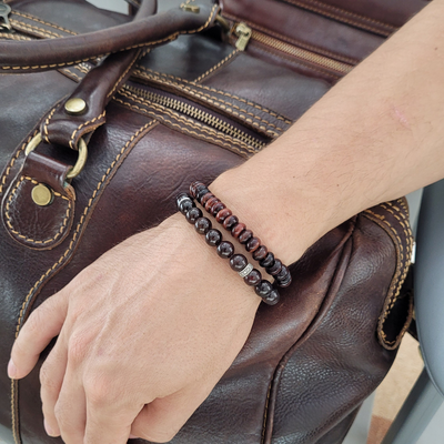 Bracelet Grenat Homme