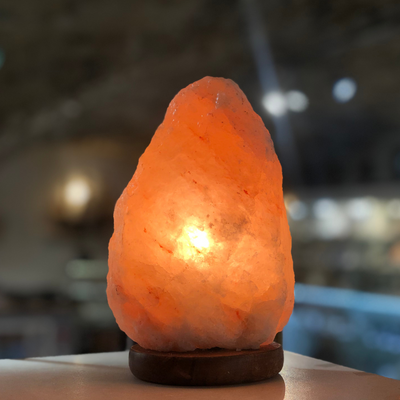 Lampe en sel rose de l'Himalaya - Pièce unique D