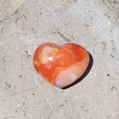 Cœur en Cornaline 6 x 5 cm