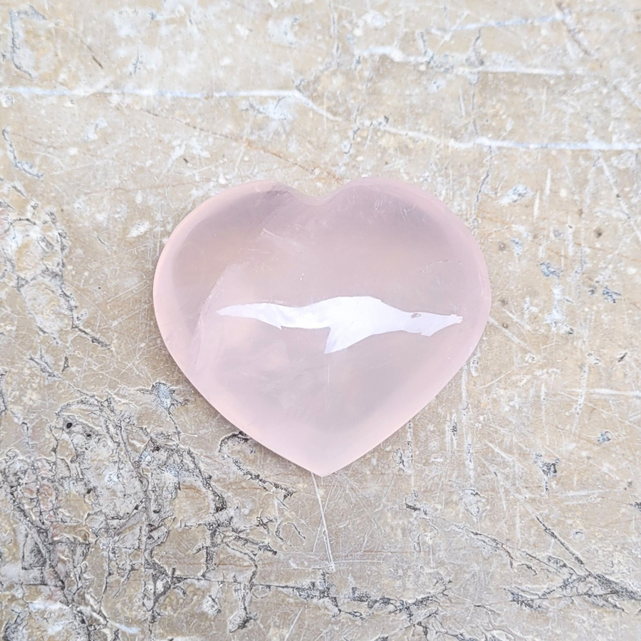 Coeur en Quartz Rose