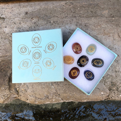 Coffret Galets 7 chakras