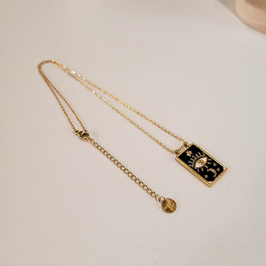 collier Porte Bonheur Œil protecteur - Noir