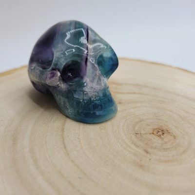 Crâne en Fluorite - Pièce unique
