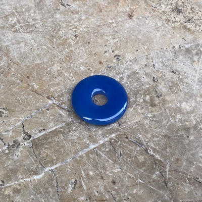 Disque Bi en Agate Bleue 2,5 cm
