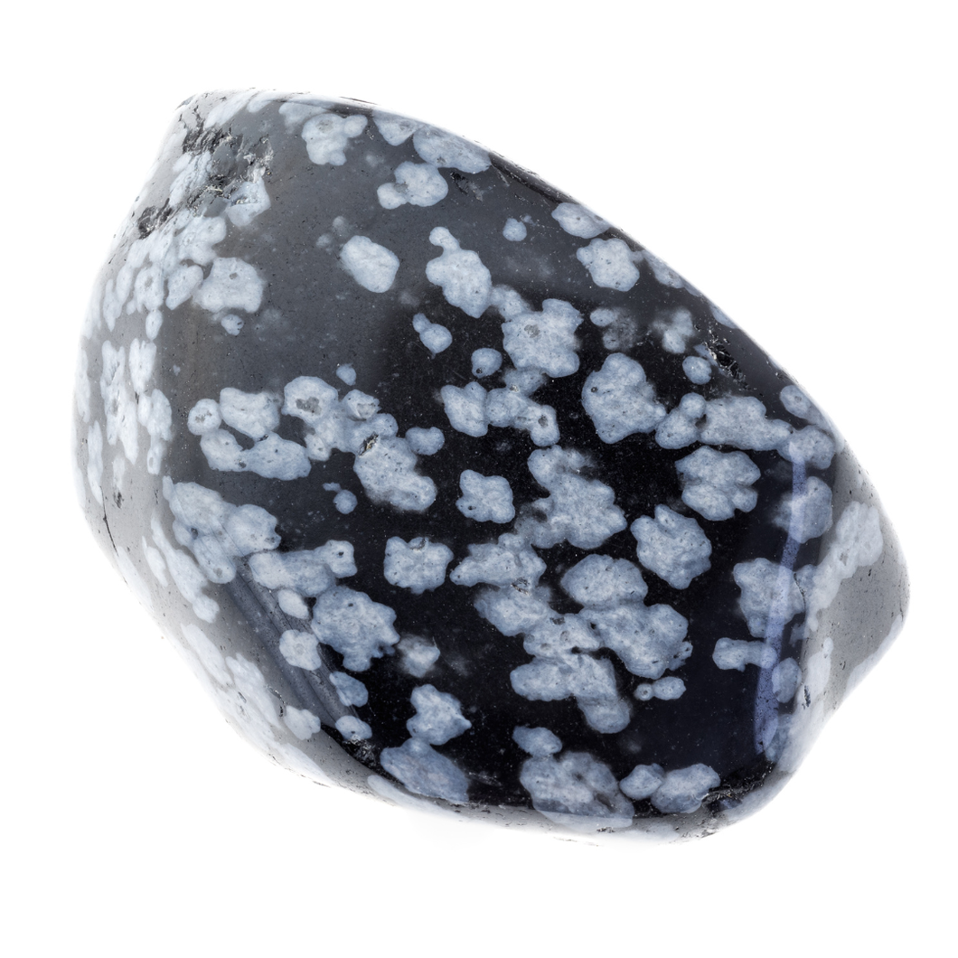 Galet Obsidienne Neigeuse