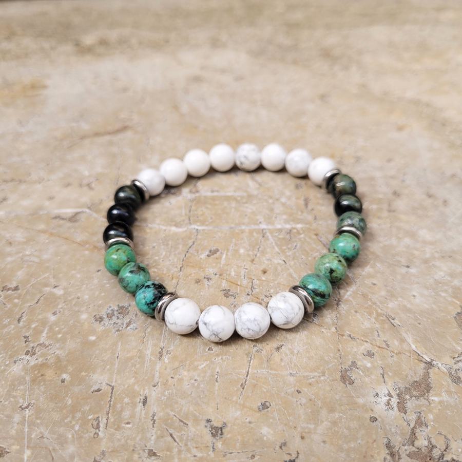 bracelet grand poignet femme en pierre