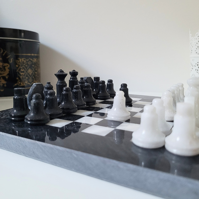 Jeu d'échecs en Pierres Naturelles