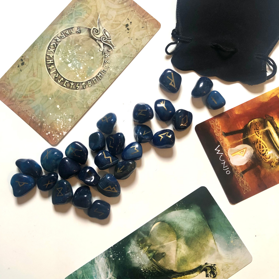 jeu de runes en agate