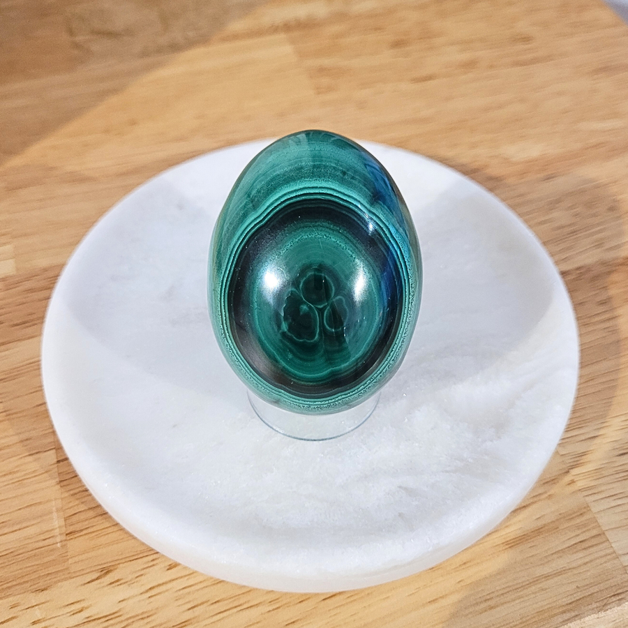 oeuf en malachite naturelle