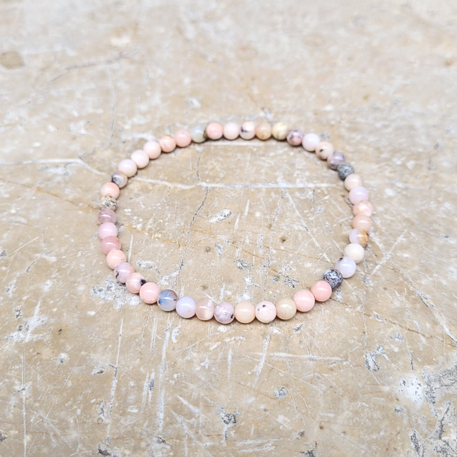 Bracelet Opale Rose 4 mm