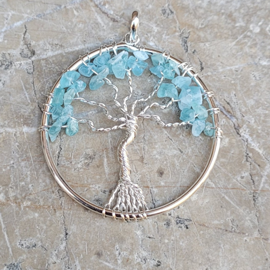pendentif en aigue marine