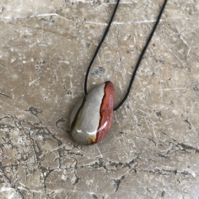Pendentif Goutte en Jaspe percé