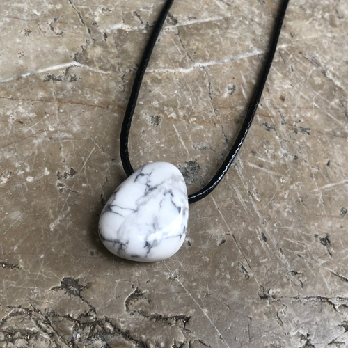 Pendentif Howlite Blanche