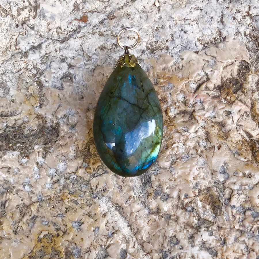 pendentif labradorite naturelle