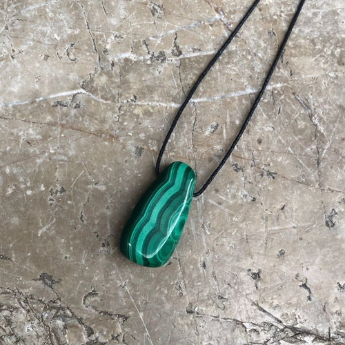 Pendentif Malachite Percé