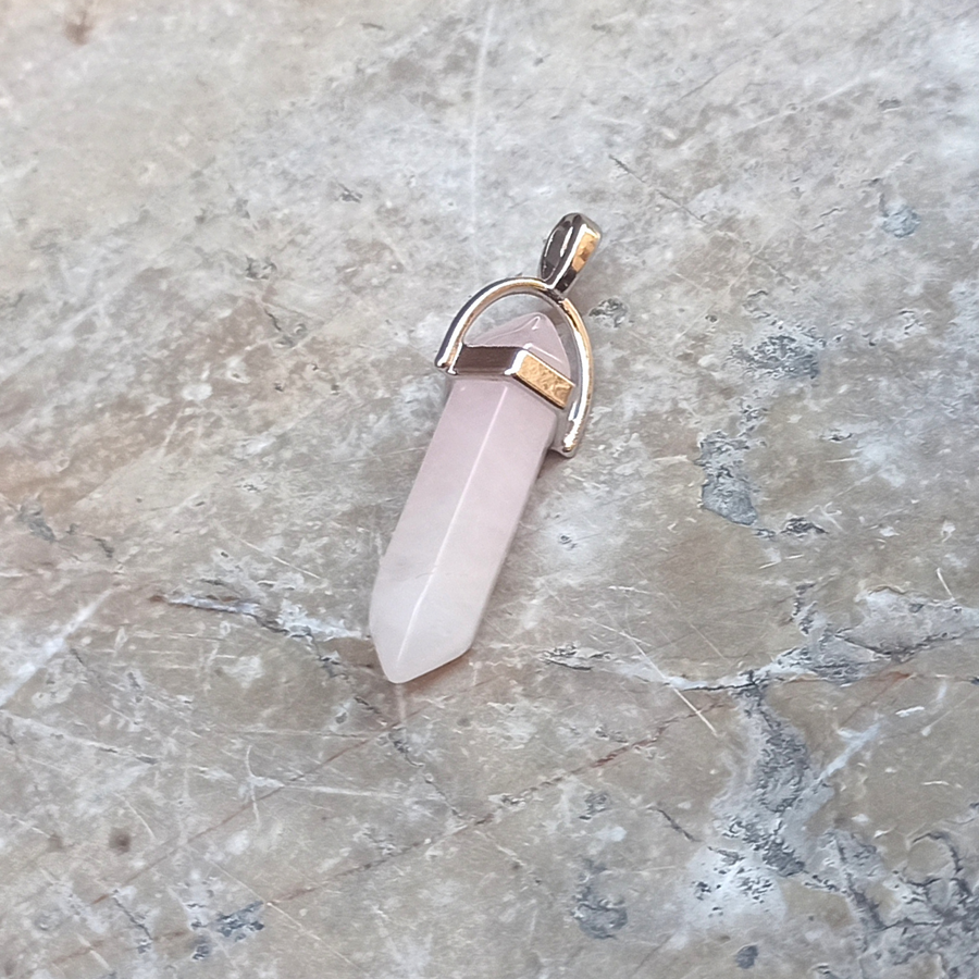 Pendentif Quartz rose enfant