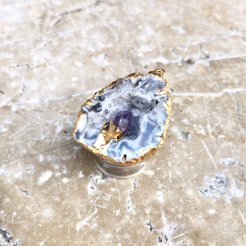 pendentif geodinos pointe amethyste
