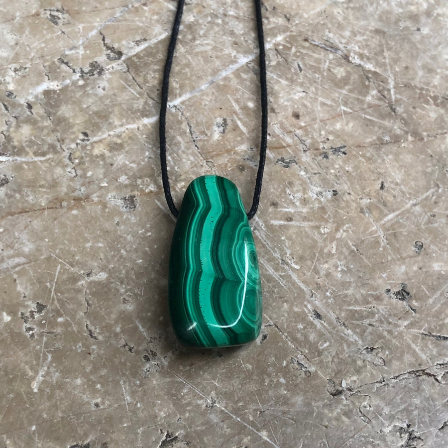 Pendentif Malachite Percé