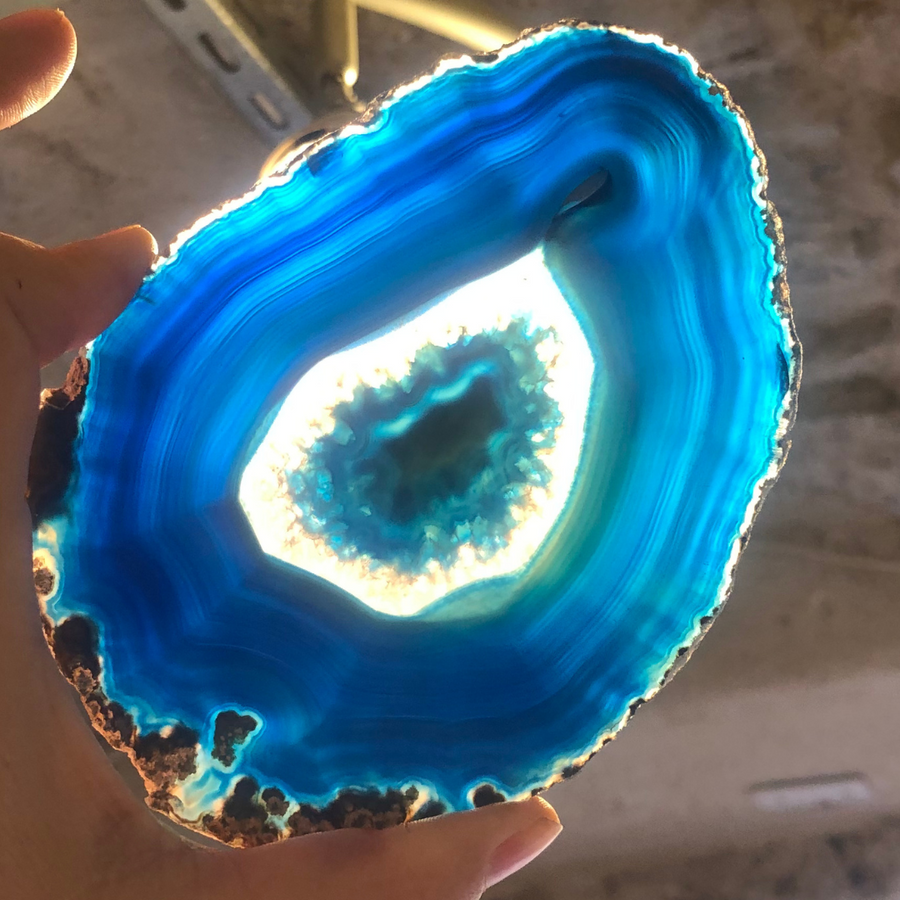 tranche agate bleue