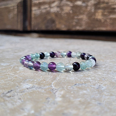 Bracelet Fluorite Perles 6mm