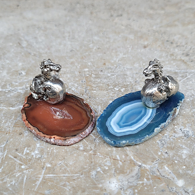 Duo Dragons bébés sur Agate