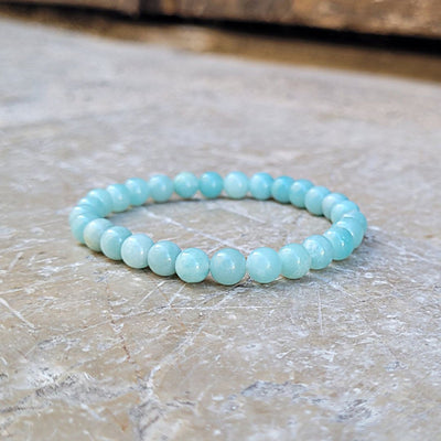 Bracelet Amazonite Perles 6 mm