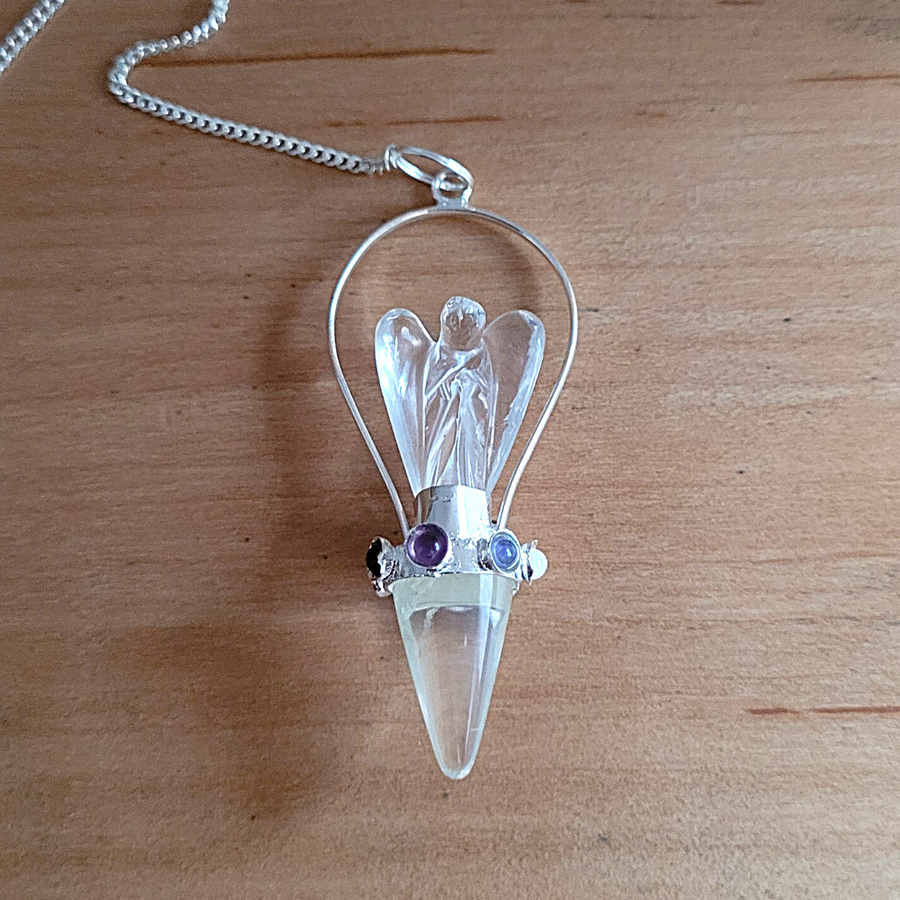Pendule Ange Cristal de Roche