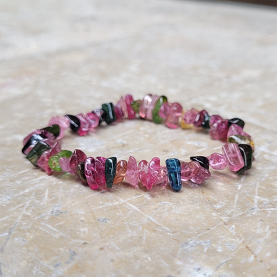Bracelet Tourmaline Melon d'Eau Baroque fin