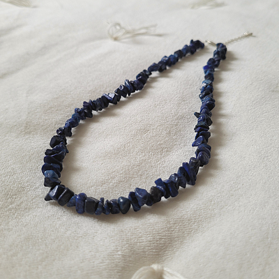 Collier Baroque Ras de cou en Lapis Lazuli