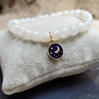 Bracelet Pierre de Lune Symbole Lune