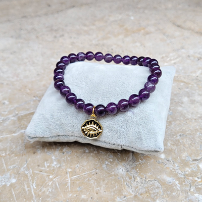 Bracelet Améthyste Œil d'Horus