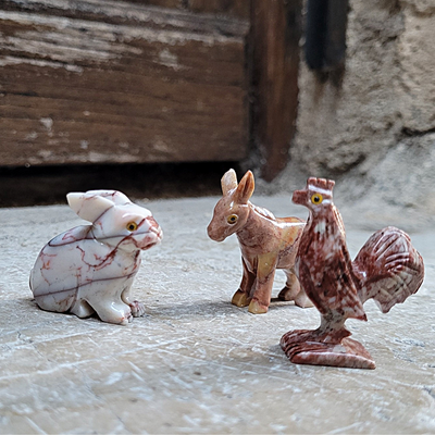 Animaux de la campagne en Stéatite
