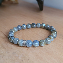 Charger l&#39;image dans la galerie, Bracelet Homme Labradorite Premium poignet fin
