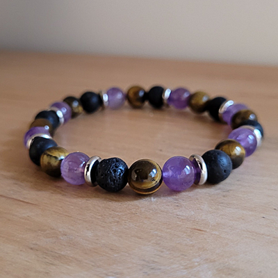 Bracelet Trio 8mm - Ancrage et Sérénité