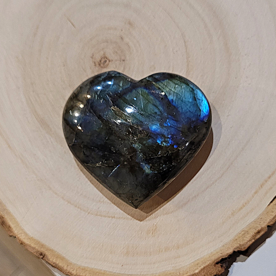 Coeur en Labradorite Familystones