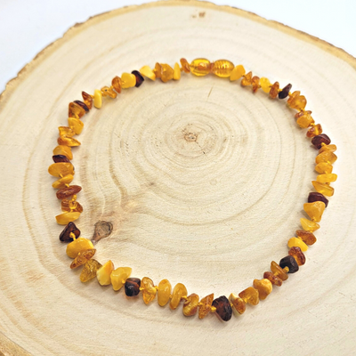 Collier Ambre Enfant Baroque 3 couleurs Claires