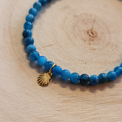 Bracelet Saint Jacques Apatite 4 mm