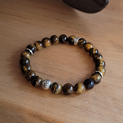Bracelet Oeil du tigre Symbole Om