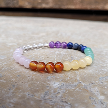 Charger l&#39;image dans la galerie, Bracelet 7 Chakras Perles 6 mm
